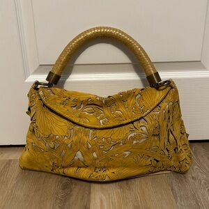 Yellow flower detail purse
